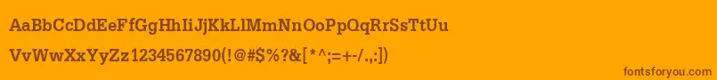 DilleniaupcРџРѕР»СѓР¶РёСЂРЅС‹Р№ Font – Brown Fonts on Orange Background