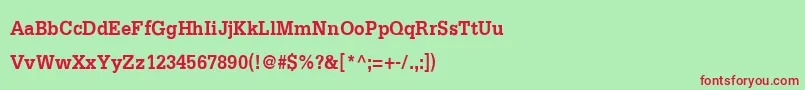 DilleniaupcРџРѕР»СѓР¶РёСЂРЅС‹Р№ Font – Red Fonts on Green Background