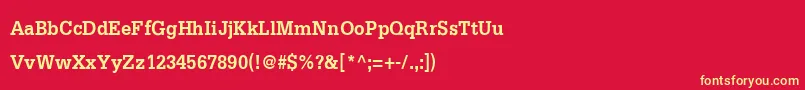 DilleniaupcРџРѕР»СѓР¶РёСЂРЅС‹Р№ Font – Yellow Fonts on Red Background