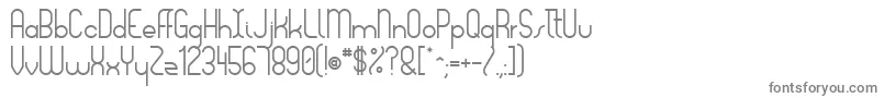 LoisAnn-fontti – harmaat kirjasimet valkoisella taustalla