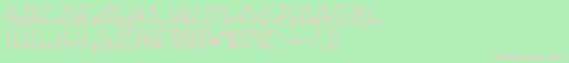 LoisAnn Font – Pink Fonts on Green Background