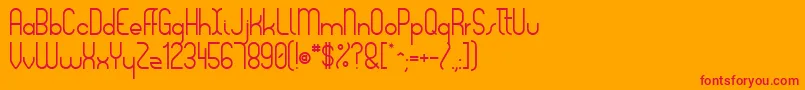 LoisAnn Font – Red Fonts on Orange Background