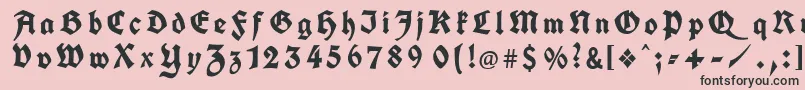 KochFrakturGesperrtUnz1a Font – Black Fonts on Pink Background