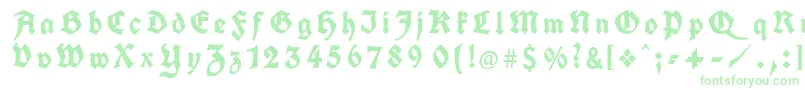 KochFrakturGesperrtUnz1a Font – Green Fonts on White Background