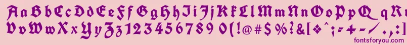 KochFrakturGesperrtUnz1a Font – Purple Fonts on Pink Background