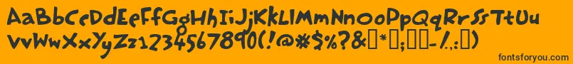 HastyPudding Font – Black Fonts on Orange Background