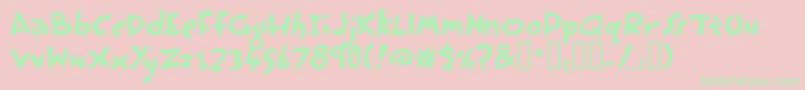 HastyPudding Font – Green Fonts on Pink Background