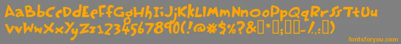 HastyPudding Font – Orange Fonts on Gray Background