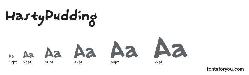 HastyPudding Font Sizes