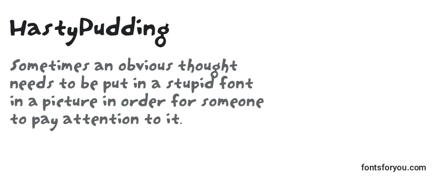 Review of the HastyPudding Font