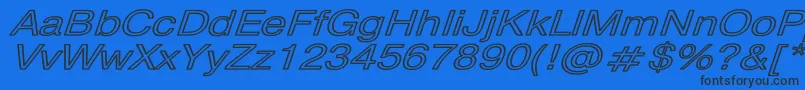 PragmaticaHwBoldItalic Font – Black Fonts on Blue Background