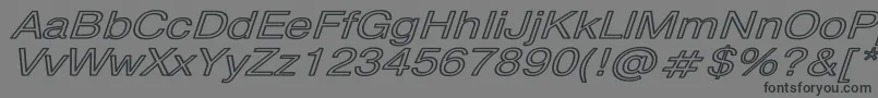 PragmaticaHwBoldItalic Font – Black Fonts on Gray Background