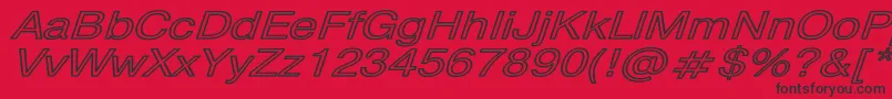 PragmaticaHwBoldItalic Font – Black Fonts on Red Background