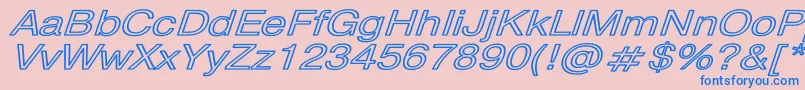 PragmaticaHwBoldItalic Font – Blue Fonts on Pink Background