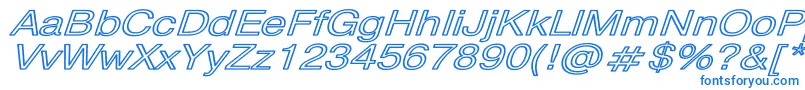 PragmaticaHwBoldItalic Font – Blue Fonts on White Background