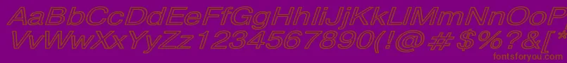 PragmaticaHwBoldItalic Font – Brown Fonts on Purple Background