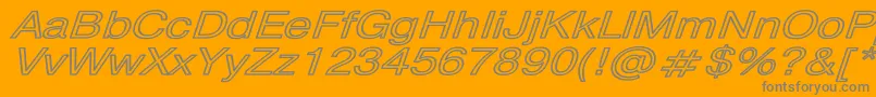 PragmaticaHwBoldItalic Font – Gray Fonts on Orange Background