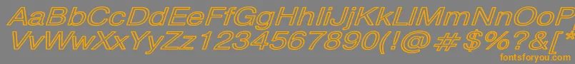 PragmaticaHwBoldItalic Font – Orange Fonts on Gray Background