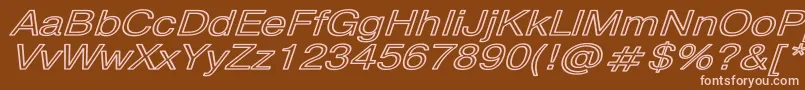 PragmaticaHwBoldItalic Font – Pink Fonts on Brown Background