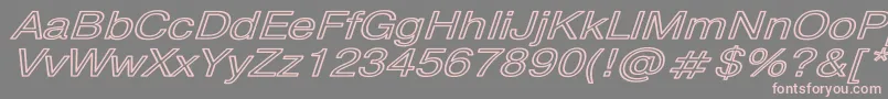 PragmaticaHwBoldItalic Font – Pink Fonts on Gray Background