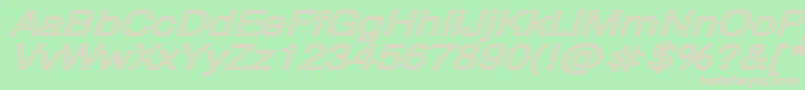 PragmaticaHwBoldItalic Font – Pink Fonts on Green Background