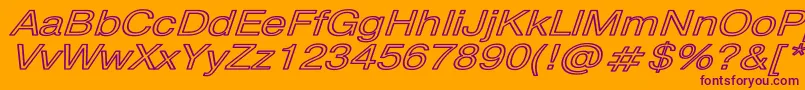 PragmaticaHwBoldItalic Font – Purple Fonts on Orange Background