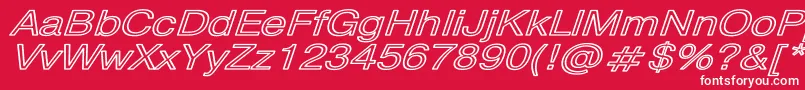 PragmaticaHwBoldItalic Font – White Fonts on Red Background