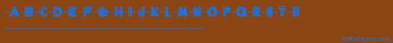 Fthelsin Font – Blue Fonts on Brown Background