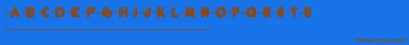Fthelsin Font – Brown Fonts on Blue Background
