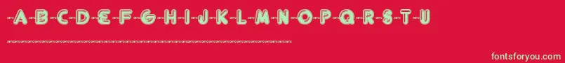 Fthelsin Font – Green Fonts on Red Background