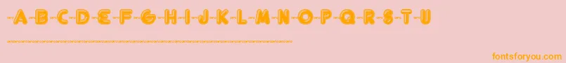 Fthelsin Font – Orange Fonts on Pink Background
