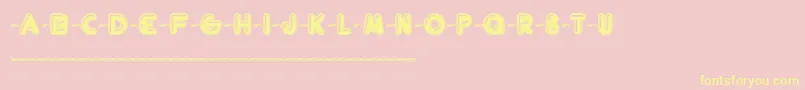 Fthelsin Font – Yellow Fonts on Pink Background