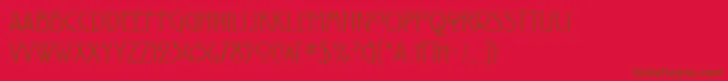 Fonte Inlaid – fontes marrons em um fundo vermelho