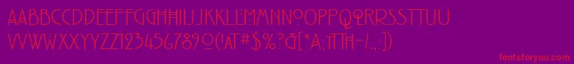 Inlaid Font – Red Fonts on Purple Background