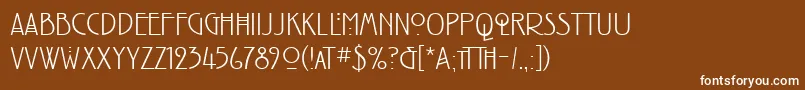 Шрифт Inlaid – белые шрифты на коричневом фоне