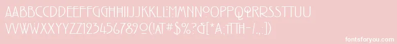 Inlaid-fontti – valkoiset fontit vaaleanpunaisella taustalla