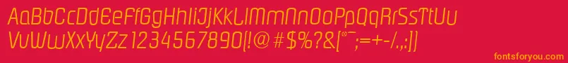 PasadenaserialLightItalic Font – Orange Fonts on Red Background
