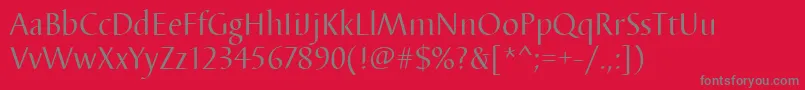 Barbedort Font – Gray Fonts on Red Background