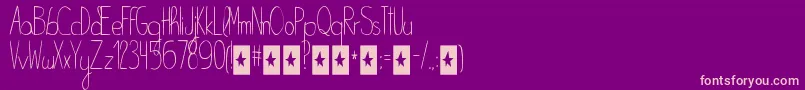 Bellakhopeless Font – Pink Fonts on Purple Background