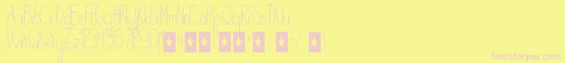 Bellakhopeless Font – Pink Fonts on Yellow Background