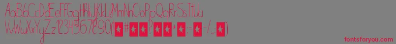 Bellakhopeless Font – Red Fonts on Gray Background