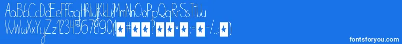 Bellakhopeless Font – White Fonts on Blue Background