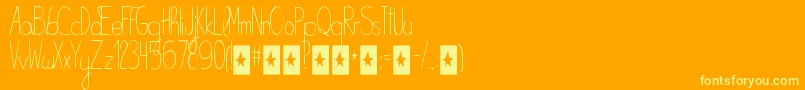 Bellakhopeless Font – Yellow Fonts on Orange Background
