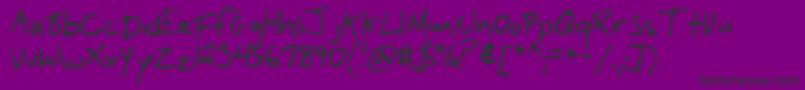 Yank-Schriftart – Schwarze Schriften auf violettem Hintergrund