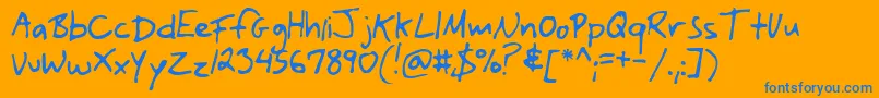 Шрифт Yank – синие шрифты на оранжевом фоне
