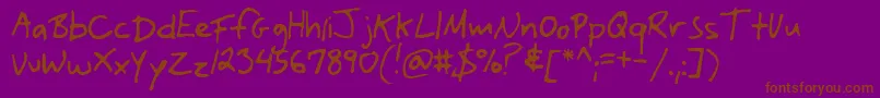 Шрифт Yank – коричневые шрифты на фиолетовом фоне