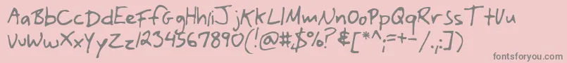 フォントYank – ピンクの背景に灰色の文字