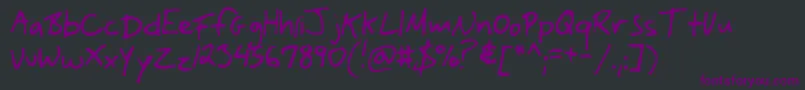 Yank Font – Purple Fonts on Black Background