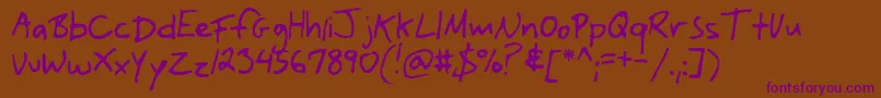 Шрифт Yank – фиолетовые шрифты на коричневом фоне