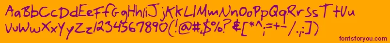 Шрифт Yank – фиолетовые шрифты на оранжевом фоне